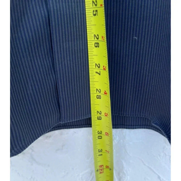 Egara Mens Non Iron Classic Fit Button Down Shirts Oversized Stripes Sz 3X/4XL - Picture 6 of 9